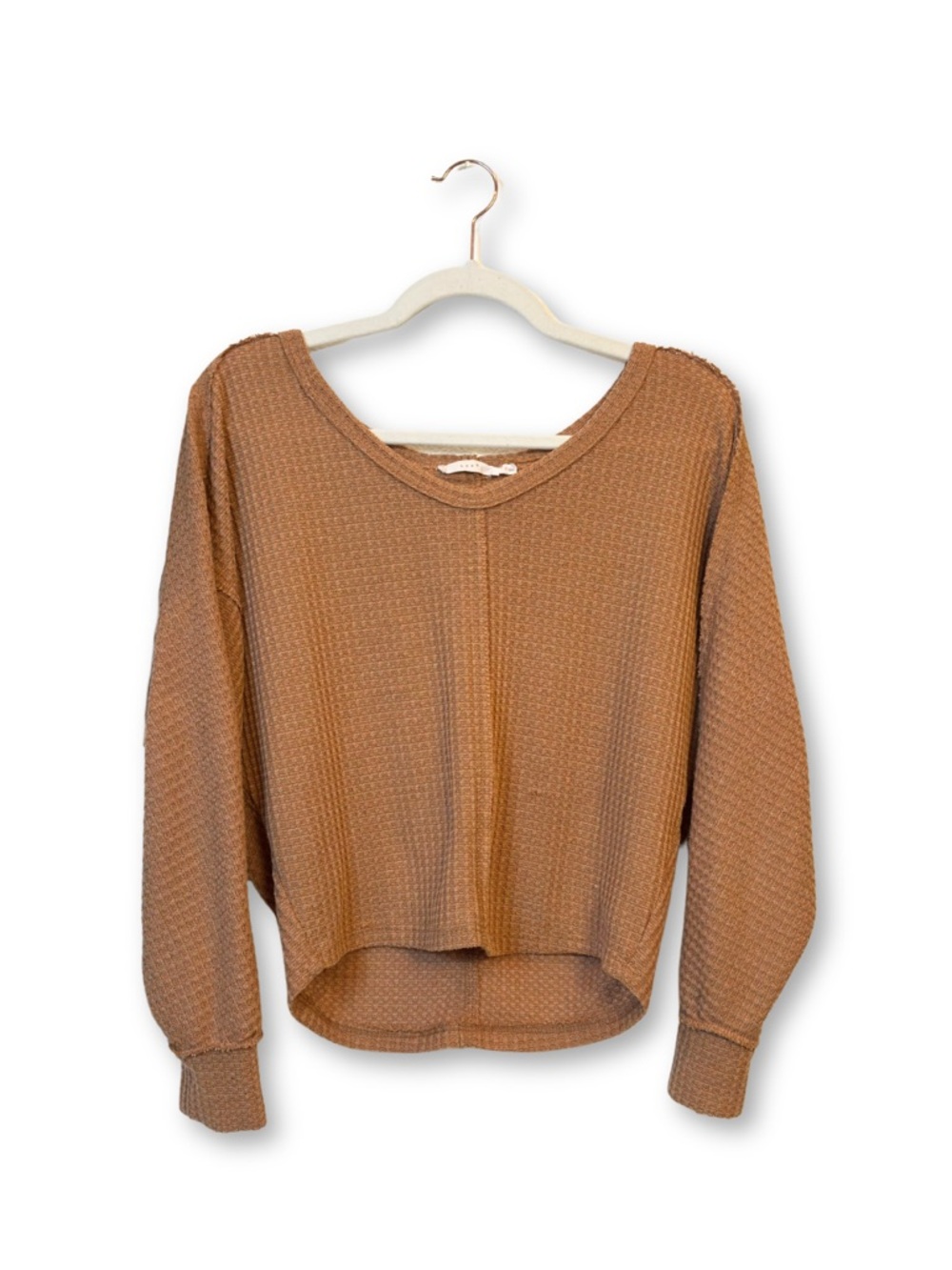 Lush waffle knit oversized pullover